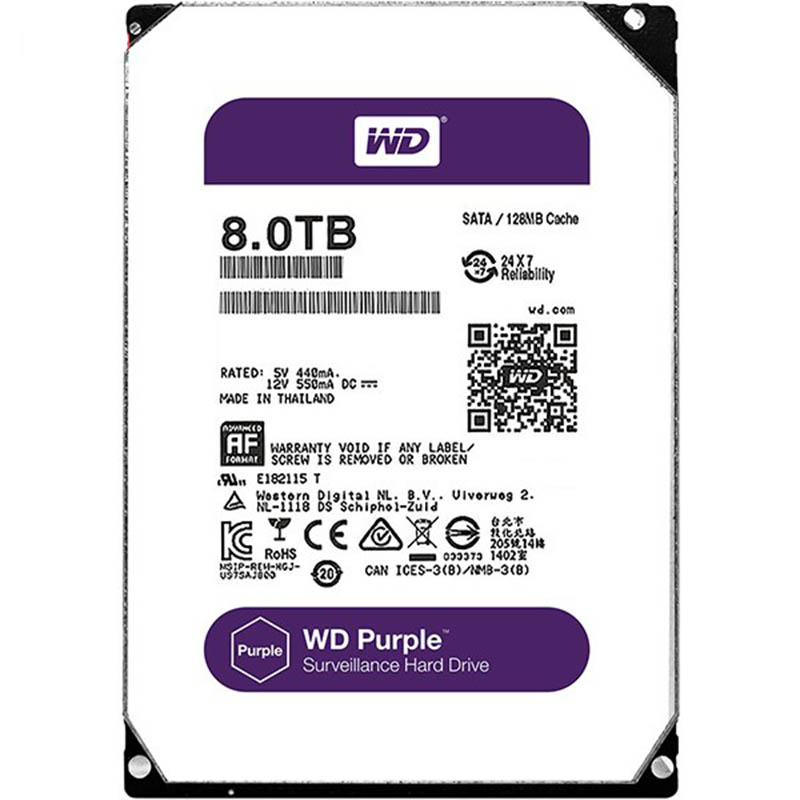 Western Digital Purple Surveillance Hard Drive 8TB 1